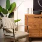 Chrome reading floor lamp modern, Anselmo, 9W, 3000K LED