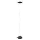 Black reading floor lamp modern, Zenith, 20W, 3000K LED, with touch dimmer