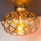 Golden flush ceiling light modern, Wolfram
