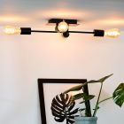 Black flush ceiling light modern, Lester