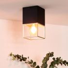 Golden flush ceiling light modern, Rixt