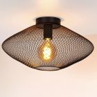 Black flush ceiling light modern, Mesh