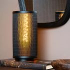 Bamboo table lamp black, Tagalog, with switch