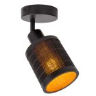 Bamboo ceiling spotlight black, Tagalog