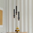 Black pendant light modern, Margary, 4W, 2700K LED