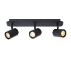 Black bathroom ceiling spotlight modern, Lennert, IP44