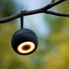 Black rechargeable wall light modern, Lunex, 2W, 3000K LED, IP54, with switch