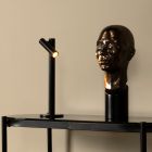 Black rechargeable table lamp modern, Antrim, 2,2W, 2700K LED, IP54, with touch dimmer