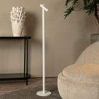 White rechargeable floor lamp modern, Antrim, 2,2W, 2700K LED, IP54, with touch dimmer