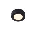Black flush ceiling light modern, Brice, 8W, 3000K LED, IP44
