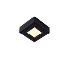 Black flush ceiling light modern, Brice, 8W, 3000K LED, IP44