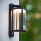 Anthracite outdoor wall light with motion sensor modern, Clairette, 15W, 3000K LED, IP54