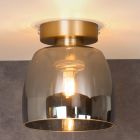 Golden flush ceiling light retro, Tyler, IP44