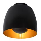 Black flush ceiling light classic, Nolan
