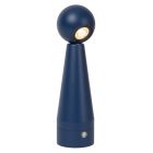 Blue rechargeable table lamp modern, Ipsos, 3W, dim to warm LED, with touch dimmer