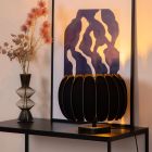 Black table lamp modern, Spencer, with switch