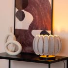 Grey table lamp modern, Spencer, with switch