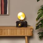 Black table lamp retro, Extravaganza Camera, with switch