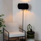 Black floor lamp modern, Spencer, with switch