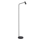 Black rechargeable floor lamp modern, Stirling, 3W, 2700K LED, with touch dimmer