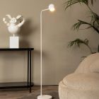 White rechargeable floor lamp modern, Comet, 3W, 2700K LED, with touch dimmer