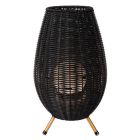 Black outdoor table lamp rustic, Colin, 3W, 3000K LED, IP44, 3-step dimmable
