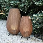 Brown outdoor table lamp rustic, Colin, 3W, 3000K LED, IP44, 3-step dimmable