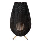 Black outdoor table lamp rustic, Colin, 3W, 3000K LED, IP44, 3-step dimmable