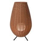 Brown outdoor table lamp rustic, Colin, 3W, 3000K LED, IP44, 3-step dimmable