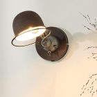Rust Coloured wall light industrial, Honore, with switch