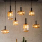 Amber pendant light retro, Maloto