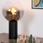 Black table lamp modern, Marius, with switch