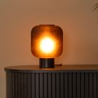 Black table lamp modern, Eloise, with switch