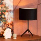 Black table lamp modern, Tondo, with switch