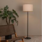 Beige floor lamp rustic, Maya, with switch