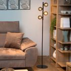 Green floor lamp retro, Tycho, with switch