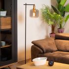 Grey floor lamp modern, Joanet, with switch