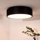 Black flush ceiling light modern, Talowe, 30W, 3000K LED
