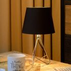 Chrome table lamp modern, Gitta, with switch