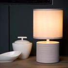 Ceramic table lamp grey, Greasby, with switch