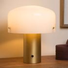 Golden table lamp rustic, Timon, with switch
