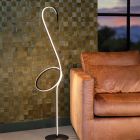 Black floor lamp modern, Flamingo, 14W, RGB LED, with remote control