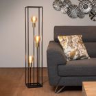 Golden floor lamp modern, Ruben, with switch