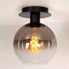 Grey flush ceiling light retro, Marius
