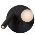 Black bedside lamp modern, Matiz, 3,5W, 3000K LED, with switch