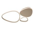 Taupe flush ceiling light modern, Samling, 30W, white switch LED