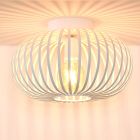 White flush ceiling light retro, Manuela