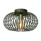 Green flush ceiling light vintage, Manuela