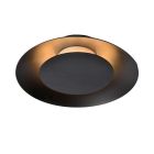 Black flush ceiling light modern, Foskal, 6W, 2700K LED