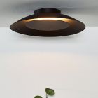 Black flush ceiling light modern, Foskal, 12W, 2700K LED
